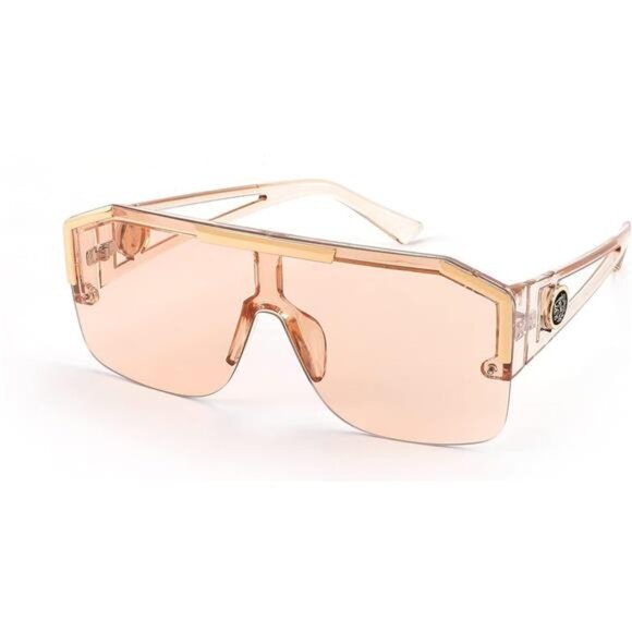 Women Men Sunglasse Square Flat Top Big Frame UV400 Sun Glasses Oversized - Picture 1 of 7